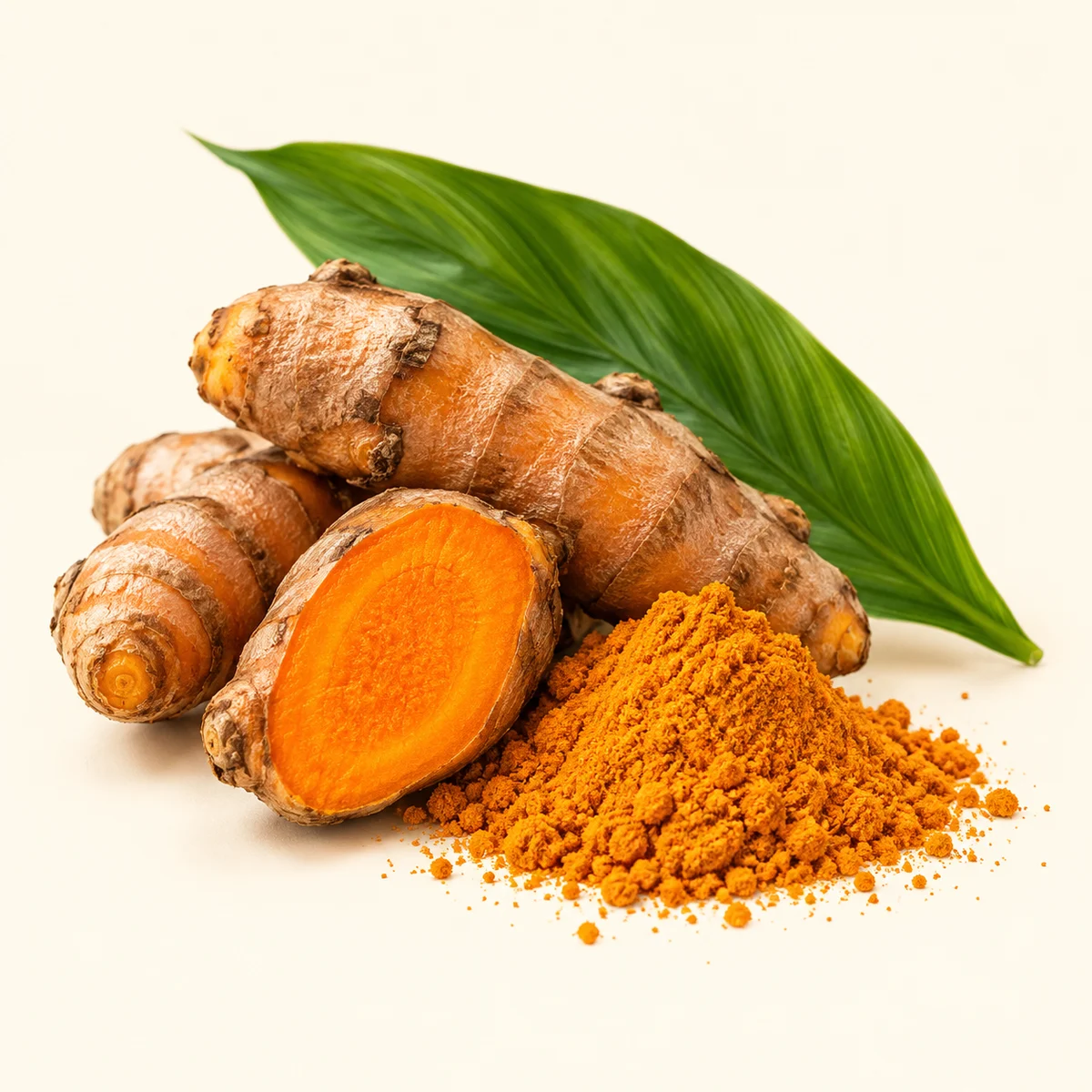 Curcuma longa, rhizome séché